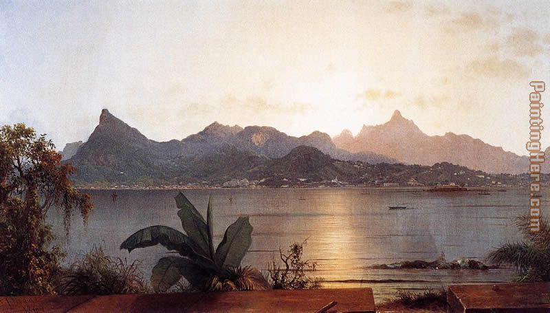 Sunset, Harbor at Rio painting - Martin Johnson Heade Sunset, Harbor at Rio art painting